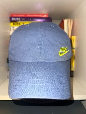 Nike Sky Blue Cap with Neon Yellow Swoosh